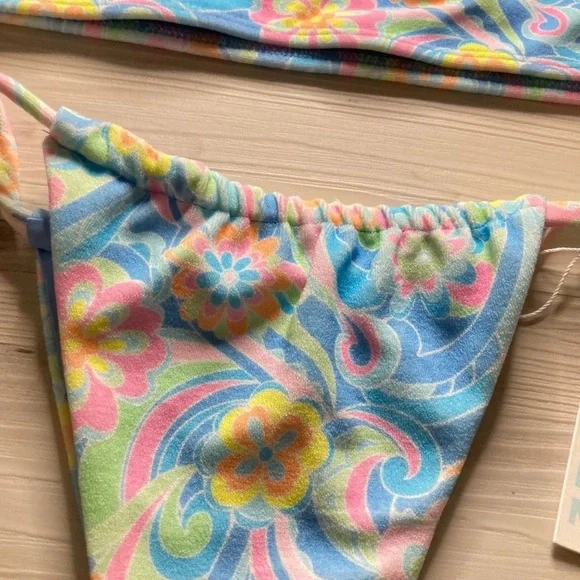 Frankie’s Bikinis Terry Bralette Bikini Top | Skimpy Terry Tia Bikini Bottom - Picture 5 of 16